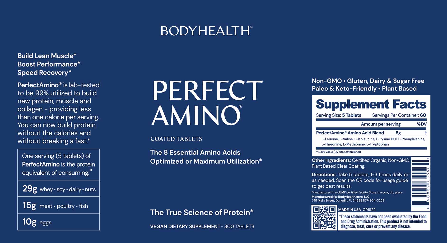 Buy BODYHEALTH® PERFECT AMINO Tablets – Bodyheaven-eu